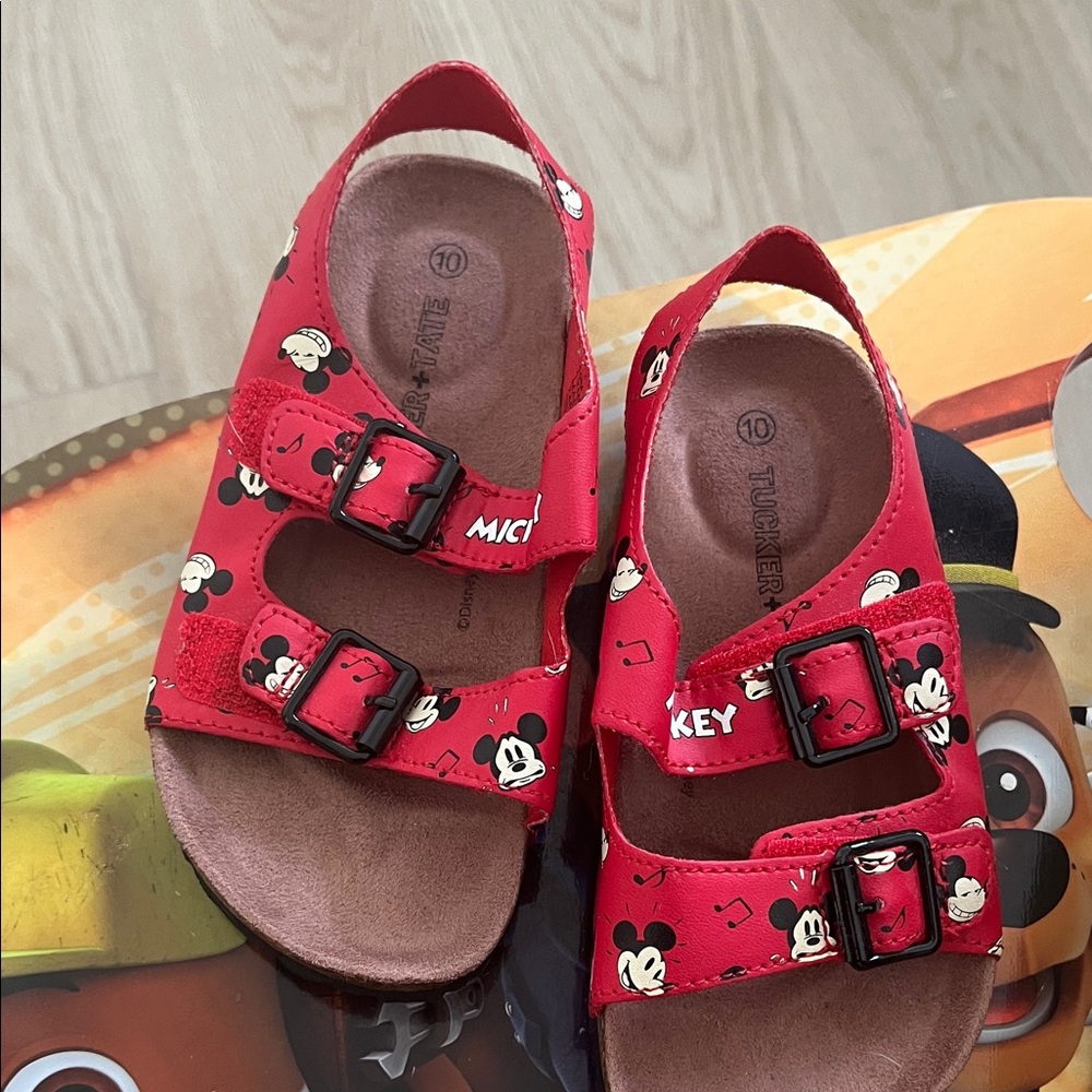 Tucker + Tate Red Mickey Mouse Kids Sandals